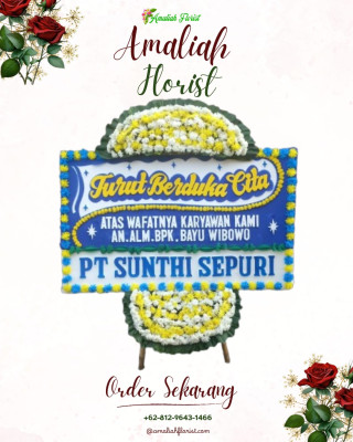 Papan Bunga Duka di Arma Jaya
